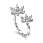 18K White Gold Diamond Floral Open Ladies Ring – LR52635W84JJ-Gabriel & Co.-Renee Taylor Gallery