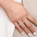 18K White Gold Diamond Floral Open Ladies Ring – LR52635W84JJ-Gabriel & Co.-Renee Taylor Gallery