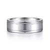 14K White Gold 7mm - High Polished Men's Wedding Band - MBH0140-70W4JJJ-Gabriel & Co.-Renee Taylor Gallery