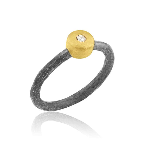Geometry Ring with Diamond by Lika Behar