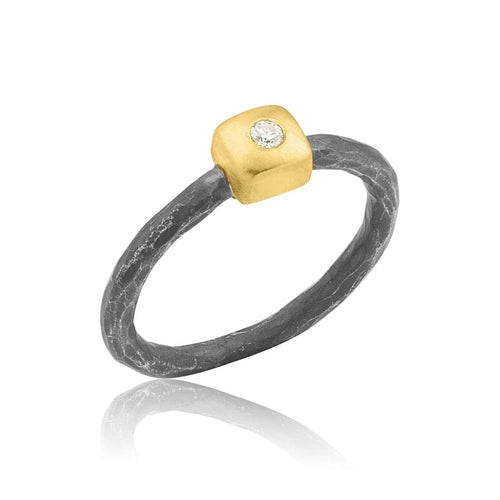 Geometry Ring with Diamond by Lika Behar