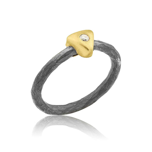 Geometry Ring with Diamond by Lika Behar