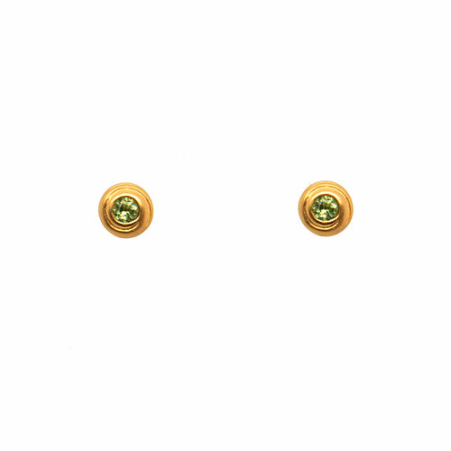 Gratitude Solid Swirl Post 24K Gold Vermeil Earrings-Joyla-Renee Taylor Gallery