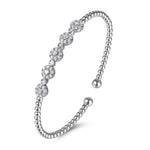 14K White Gold Diamond Bangle Bracelet – BG4335-W-Gabriel & Co.-Renee Taylor Gallery