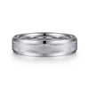 14K White Gold 6mm - Men's Wedding Band in Satin Finish - MBH0191-60W4JJJ-Gabriel & Co.-Renee Taylor Gallery