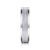 14K White Gold 6mm - Men's Wedding Band in Satin Finish - MBH0191-60W4JJJ-Gabriel & Co.-Renee Taylor Gallery