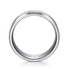 14K White Gold 8mm - Satin Finish Men's Wedding Band with Beveled Edge - MBM0124-80W4JJJ-Gabriel & Co.-Renee Taylor Gallery