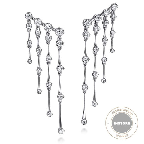 14K White Gold Diamond Tassel Ear Climber Earrings – EG15067W45JJ-Gabriel & Co.-Renee Taylor Gallery