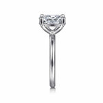 14K White Gold Oval Solitaire Engagement Ring (Setting Only) - ER15619O8W4JJJ-Gabriel & Co.-Renee Taylor Gallery