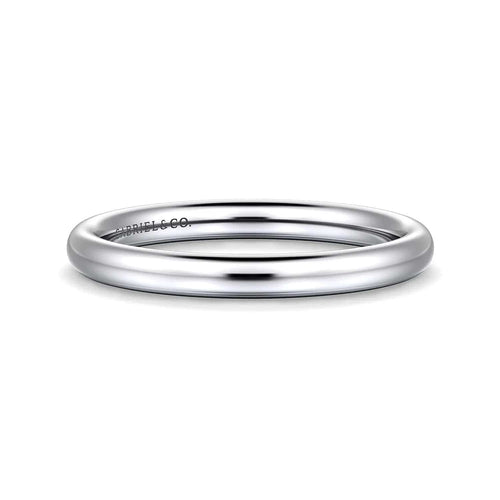 14K White Gold Wedding Band - WB16571O12W4JJJ-Gabriel & Co.-Renee Taylor Gallery