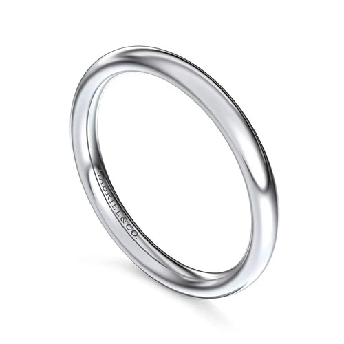 14K White Gold Wedding Band - WB16571O12W4JJJ-Gabriel & Co.-Renee Taylor Gallery