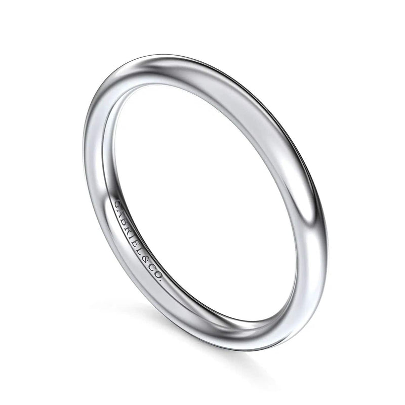 14K White Gold Wedding Band - WB16571O12W4JJJ-Gabriel & Co.-Renee Taylor Gallery