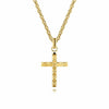 14K Yellow Gold Faceted Cross Pendant - PCM6538Y4JJJ-Gabriel & Co.-Renee Taylor Gallery