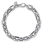 Faceted Chain Bracelet 925 Sterling Silver Black Spinel - TBM4808-85SVJBS-Gabriel & Co.-Renee Taylor Gallery