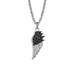 Wing Pendant Necklace 925 Sterling Silver Black Spinel - NKM2139-22SVJBS-Gabriel & Co.-Renee Taylor Gallery