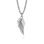Wing Pendant Necklace 925 Sterling Silver Black Spinel - NKM2139-22SVJBS-Gabriel & Co.-Renee Taylor Gallery