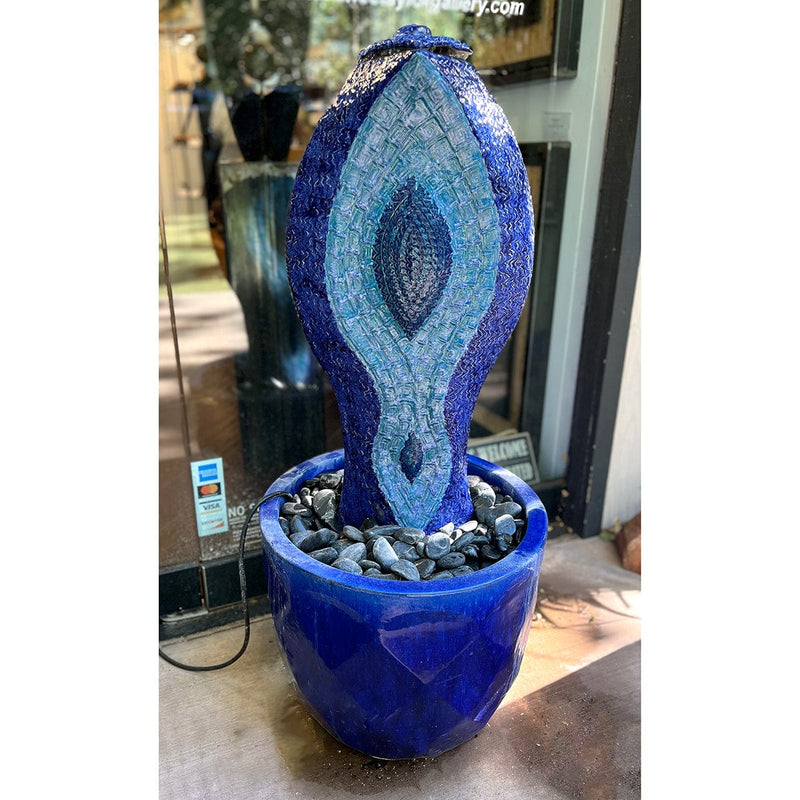 "Garden Guardian" Blue/Teal-Damien Jones-Renee Taylor Gallery