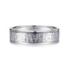 14K White Gold 6mm - Hammered Men's Wedding Band - MBM0157-60W4JJJ-Gabriel & Co.-Renee Taylor Gallery