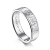 14K White Gold 6mm - Hammered Men's Wedding Band - MBM0157-60W4JJJ-Gabriel & Co.-Renee Taylor Gallery