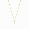 Gumdrop Cross Delicate Necklace-Pearl - N567GPL00-Julie Vos-Renee Taylor Gallery