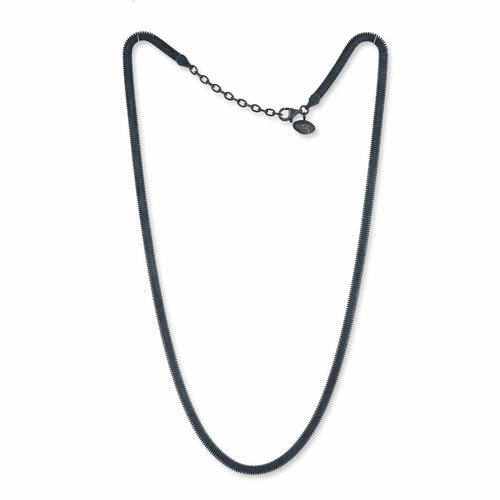 Herringbone 6.3mm Wide 26" Chain Oxidized Silver by Lika Behar