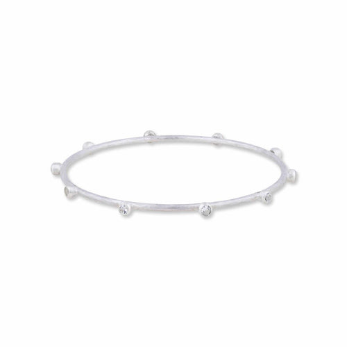 Hammered Bangle with Sapphire by Lika Behar
