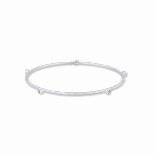 Hammered Bangle with Sapphire by Lika Behar