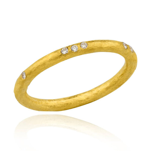 Hammered Band with Diamond by Lika Behar