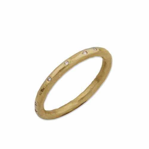 Hammered Band with Diamond by Lika Behar