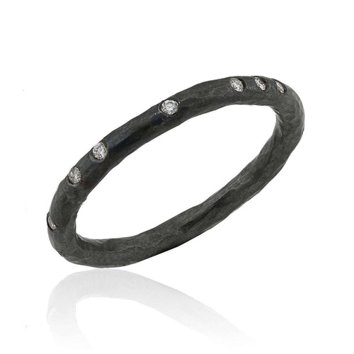 Hammered Band with Diamond by Lika Behar