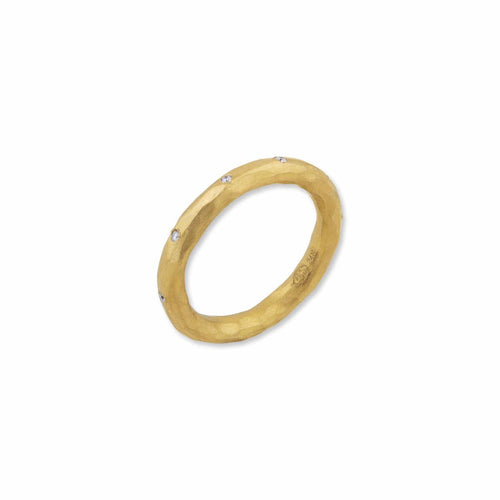 Hammered Band with Diamond by Lika Behar