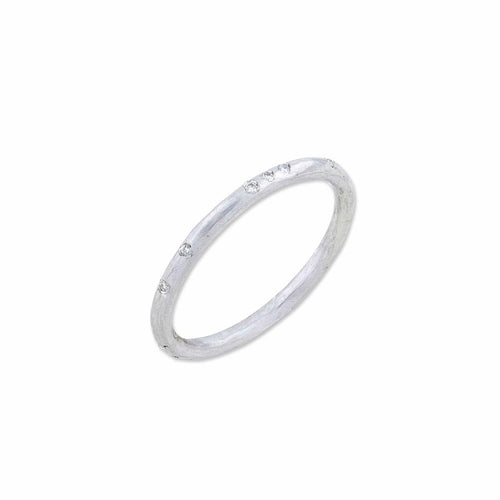 Hammered Band with Diamond by Lika Behar