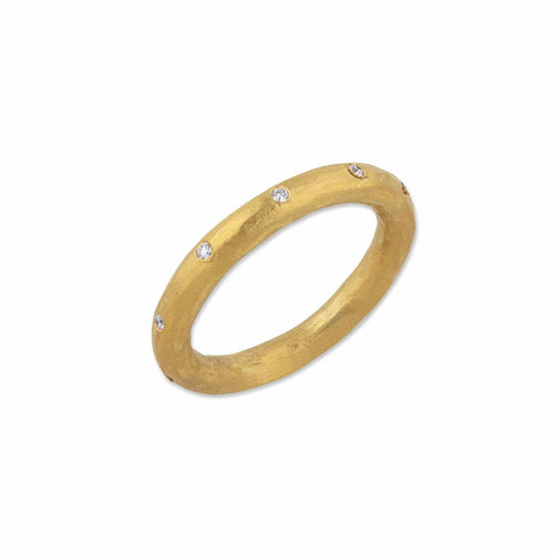 Hammered Band with Diamond by Lika Behar