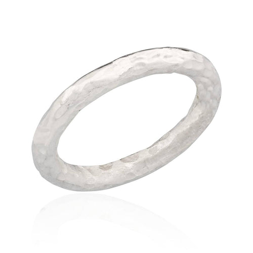 Hammered Sterling Band, Matte Finish, 3mm by Lika Behar