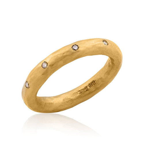 Hammered Band with Diamond by Lika Behar