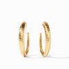 Hammered Gold Hoop Earrings - ER063G-Julie Vos-Renee Taylor Gallery