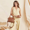 5 NORTH - Mahogany Pebble/Brushed Gold Red Zip-Hammitt-Renee Taylor Gallery