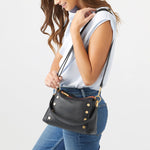 BRYANT MED - Black/Brushed Gold Red Zip-Hammitt-Renee Taylor Gallery