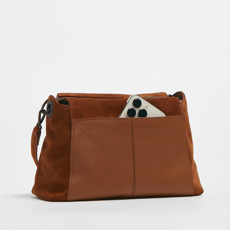 Bryant Medium Handbag - Mahogany Suede BZ-Hammitt-Renee Taylor Gallery