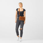 Bryant Medium Handbag - Mahogany Suede BZ-Hammitt-Renee Taylor Gallery