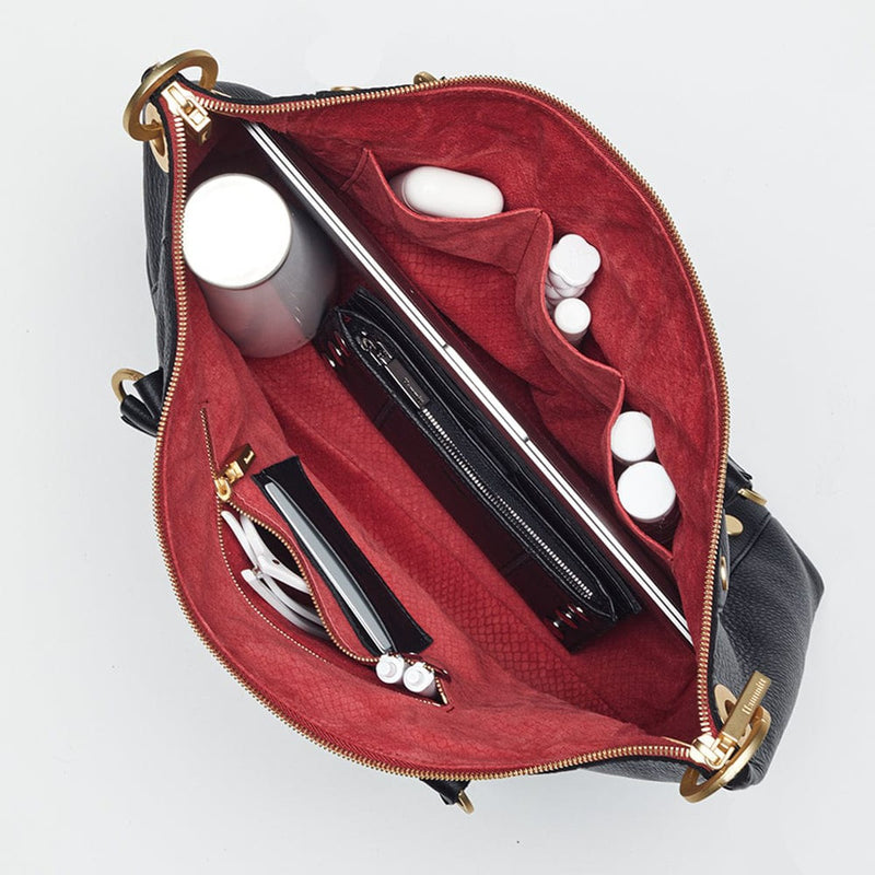 DANIEL LRG - Black/Brushed Gold Red Zip-Hammitt-Renee Taylor Gallery