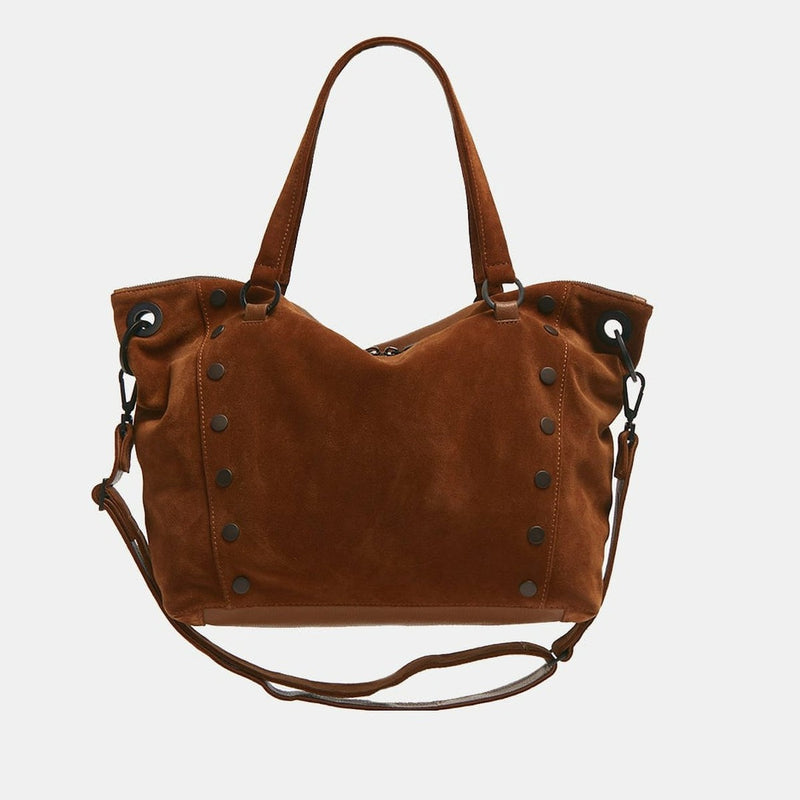 Daniel Large Tote Handbag- Mahogany Suede Bronze-Hammitt-Renee Taylor Gallery