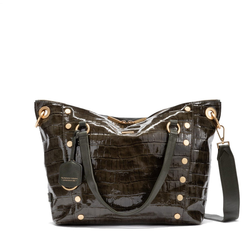 DANIEL LRG - Manhattan Crocco/Brushed Gold-Hammitt-Renee Taylor Gallery