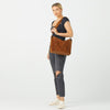 Daniel Large Tote Handbag- Mahogany Suede Bronze-Hammitt-Renee Taylor Gallery