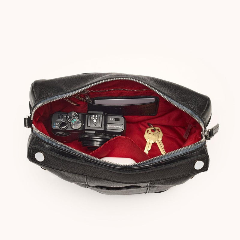 EVAN CROSSBODY MED - Black Weave/Silver-Hammitt-Renee Taylor Gallery