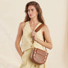 Kayce Medium Saddle Bag - Kayce Mahogany Pebble BG-Hammitt-Renee Taylor Gallery