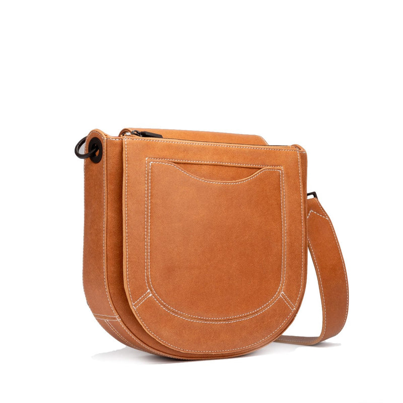 KAYCE SADDLE LRG - Saddle Brown/Bronze-Hammitt-Renee Taylor Gallery