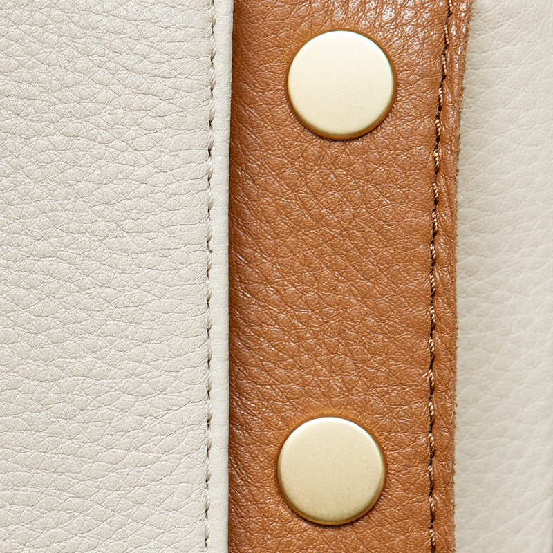 KAYCE SADDLE LRG - Cafe Au Lait/Brushed Gold-Hammitt-Renee Taylor Gallery