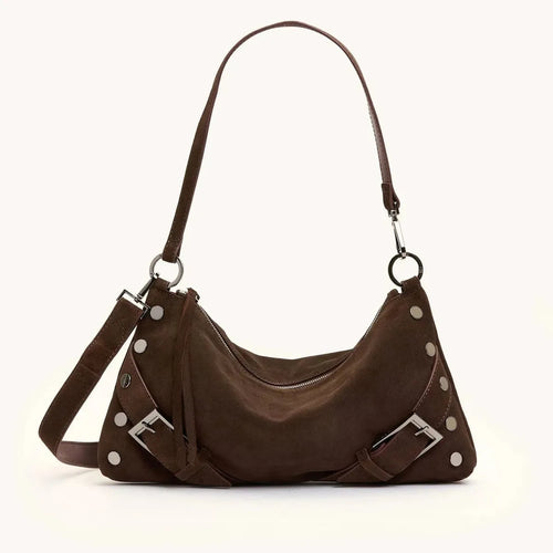 KYLE MED - Belted Suede/Gunmetal-Hammitt-Renee Taylor Gallery