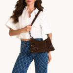 KYLE MED - Belted Suede/Gunmetal-Hammitt-Renee Taylor Gallery